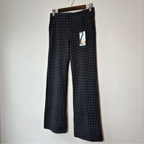 Betabrand Dress Pant Yoga Pants Bootcut Black Gray Gingham Size S Petite NWT - Picture 10 of 11